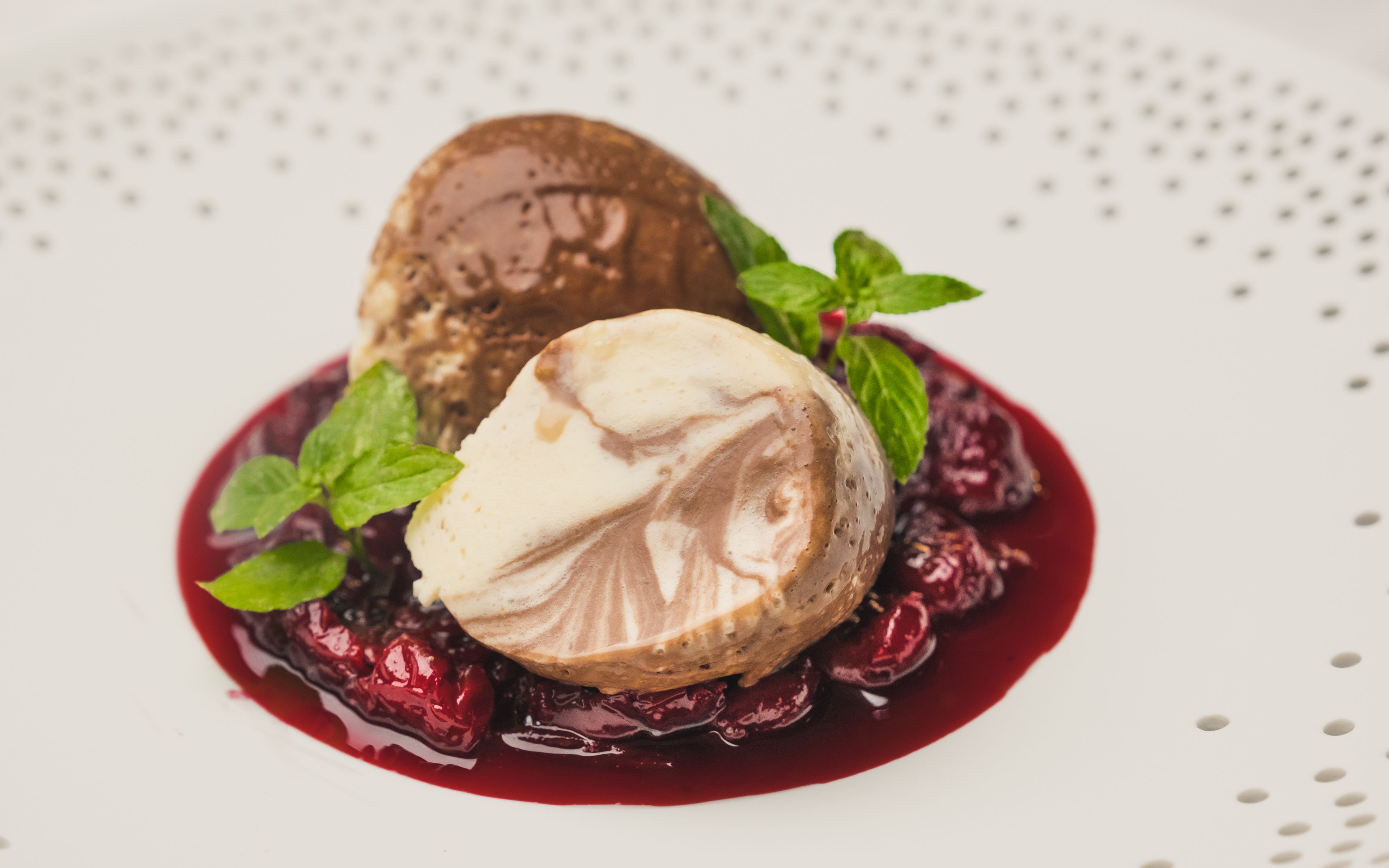 Marmorierte Schokoladenmousse