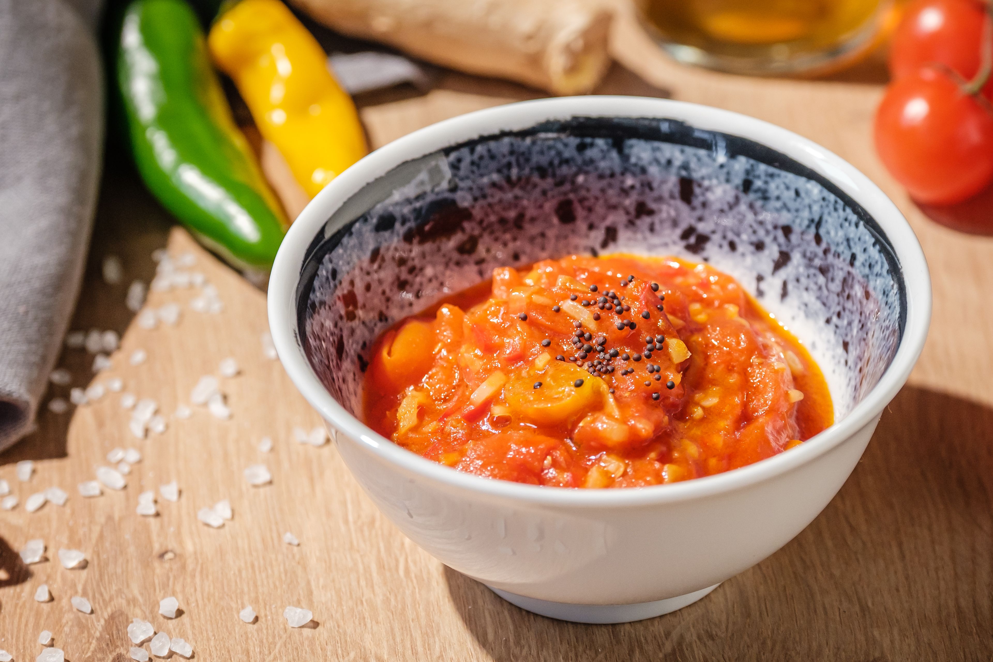 Tomaten-Chili-Ingwer-Chutney