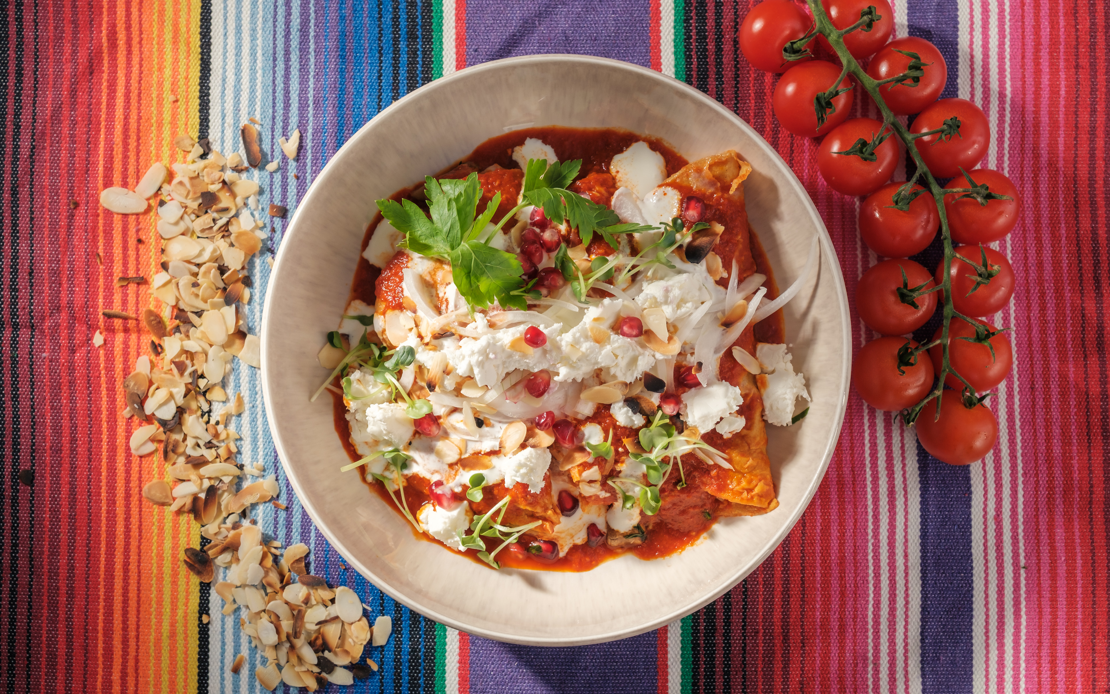 Enchiladas Rojas Vegetarianas