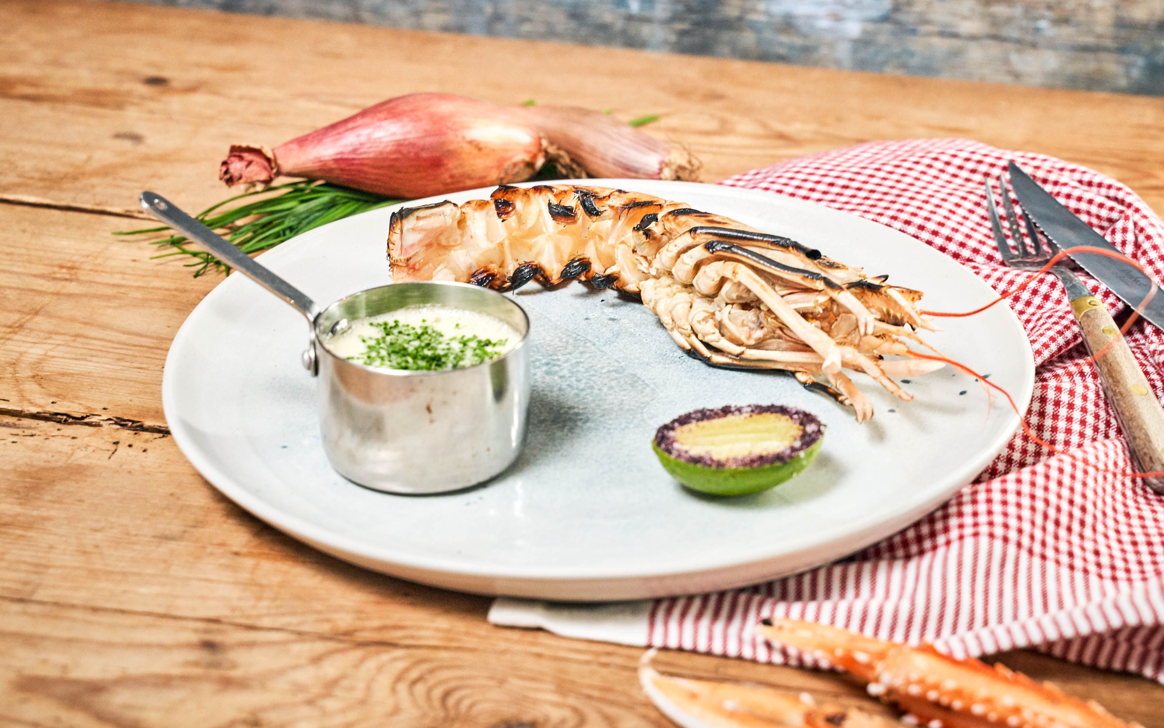 Gegrillte Languste